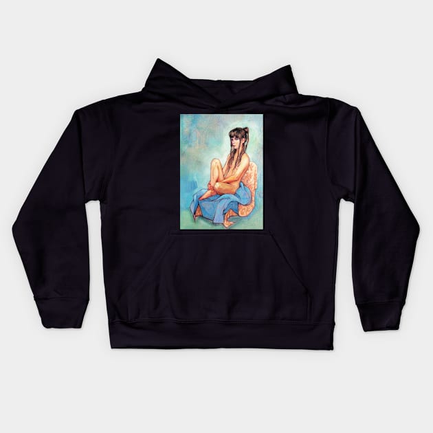 Terese ~oil painting Kids Hoodie by rozmcq